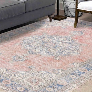 Hallway Rug, Accent Rug, Bathroom Rug, Gift For Her, Oushak Rug, Blue Rugs, Turkish Rugs, Small Rug, Luxury Rug, Cool Rug, Bridesmaid Gift,