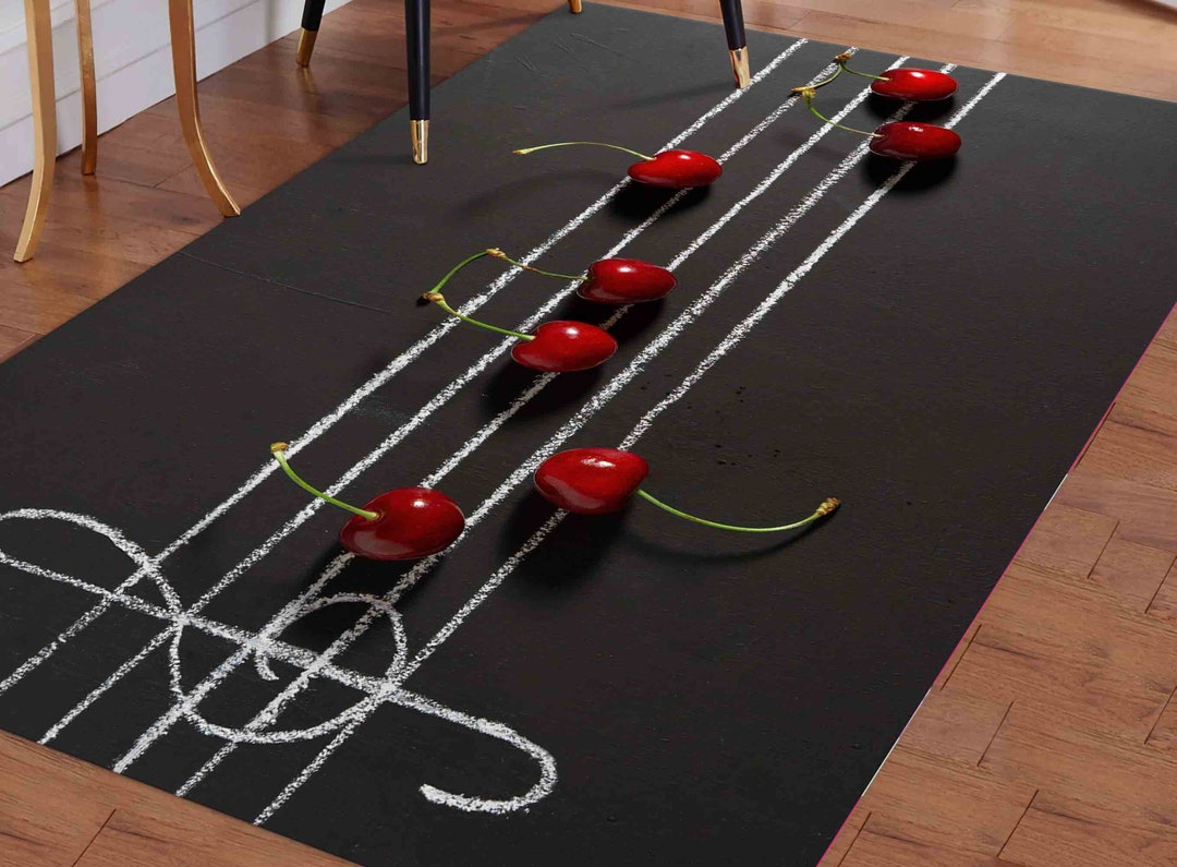 Cherry and Music Notes Rugs, Cherry Rug, Kitchen Rugs, Music Room Rug ...