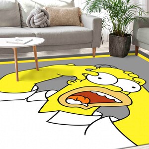 Bedroom Rug, Easy to Clean Rug, Luxury Rug, Non-Slip Carpet, Modern Rugs, Yellow Rug, Simpsons Rugs, Decorative Rug, Salon Rug, image 1