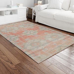 Vintage Design Rug, Vintage Rug Pattern Rug, Green Rugs, Luxury Rugs, Turkish Rug, Door Mat, Salon Rug, Area Rug, Stair Rug,