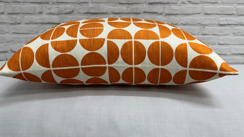 Checkerboard Pillow Cover, Orange Pillow Case, Mid Century Pillow Sham, Modern Cushion, Boho Pillow, Minimal Pillow, Modern Pillow, image 5