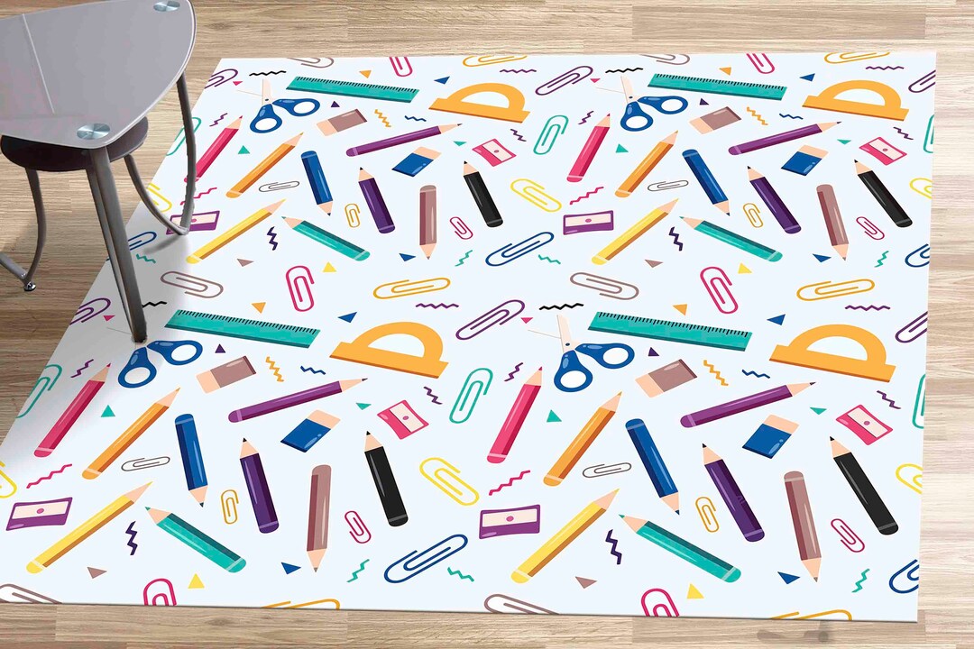Ruler Rug Scissors Pattern Rugs, Scale Rug, Ruler Rug, Children Rug, Decorative ...