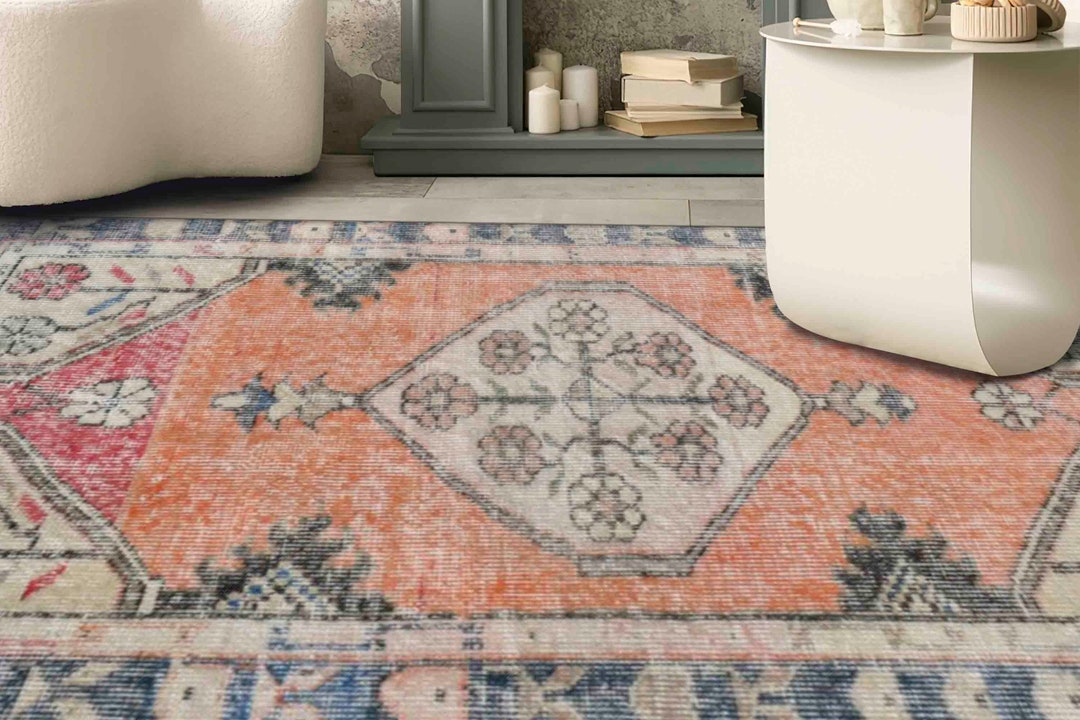 Muted Pattern Rug Floral Pattern Rugs, Faded Rug, Muted Rug, Persian Stye Rugs, Turkish ...