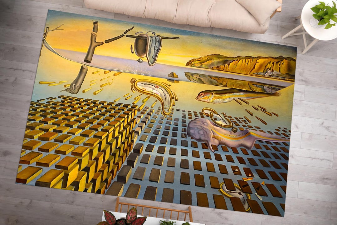 Salvador Dali Rug, Disintegration of Perseverance Rug, Surreal Rug ...