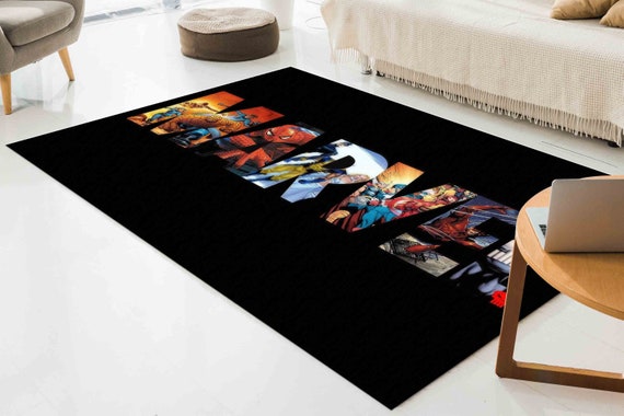 Personalized Rug, Cool Rug, 3D Printeds Rug, Housewarming Gift, Kids Rugs, Captain America Rugs, Marvel Rug, Kitchen Rug, Wedding Rug,