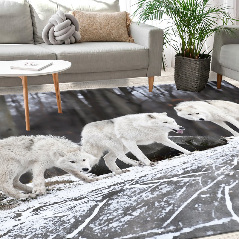 Large Wolf Rugs - Etsy