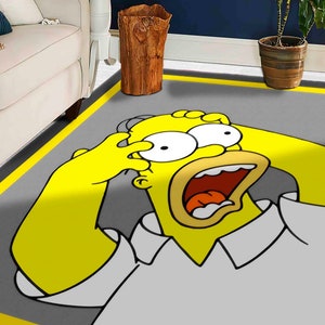 Bedroom Rug, Easy to Clean Rug, Luxury Rug, Non-Slip Carpet, Modern Rugs, Yellow Rug, Simpsons Rugs, Decorative Rug, Salon Rug, image 3