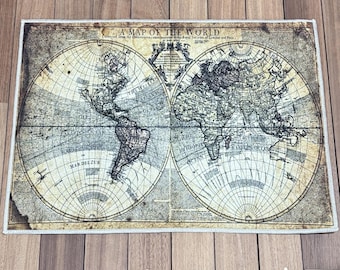 Stair Rug, Colorful Rug, Custom Rug, Gift For Him, Map Rugs, Old Map Rugs, Old World Map Rugs, Personalized Gifts, Office Rug,