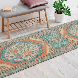 Abstract Rug, Rose Pattern Rug, Green Rug, Muted Rugs, Moroccan Design Rugs, Turkish Rug, Easy To Clean Rug, Popular Rug, Dining Room Rug,