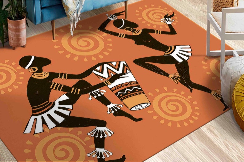 African Woman Rugs, African Dancing Rugs, African Girl Rugs, African ...
