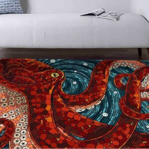 Step Rug, Runner Rug, Large Rug, Gift for the Home, Animal Rugs, Blue ...