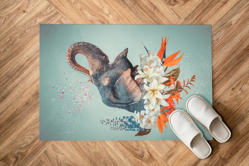 Elephant Rug, Flower Rugs, Abstract Rugs, Animal Rugs, 3D Printeds Rug, Hallway Rug, Bath Rug, Customs Rug, Salon Rug, Thick Rug, Area Rug, image 4