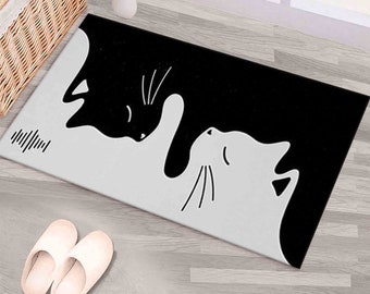 Cat Rug, Modern Rugs, Surreal Rugs, Animal Rugs, Housewarming Gift, Bridesmaid Gift, Indoor Rug, Hallway Rug, Gift For Her, Bath Rug,
