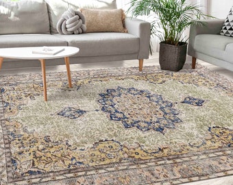 Easy To Clean Rug, 3D Printeds Rug, Wall Hanging Rug, Gift For The Home, Oriental Rugs, Medallion Rug, Floral Medallion Rug, Turkish Rug,