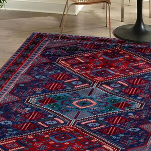 Burgundy Rugs, Medallion Pattern Rugs, Ethnic Pattern Rug, Oushak Rug, Turkish Rug, Kitchen Rug, Outdoor Rug, Living Room Rug, image 2