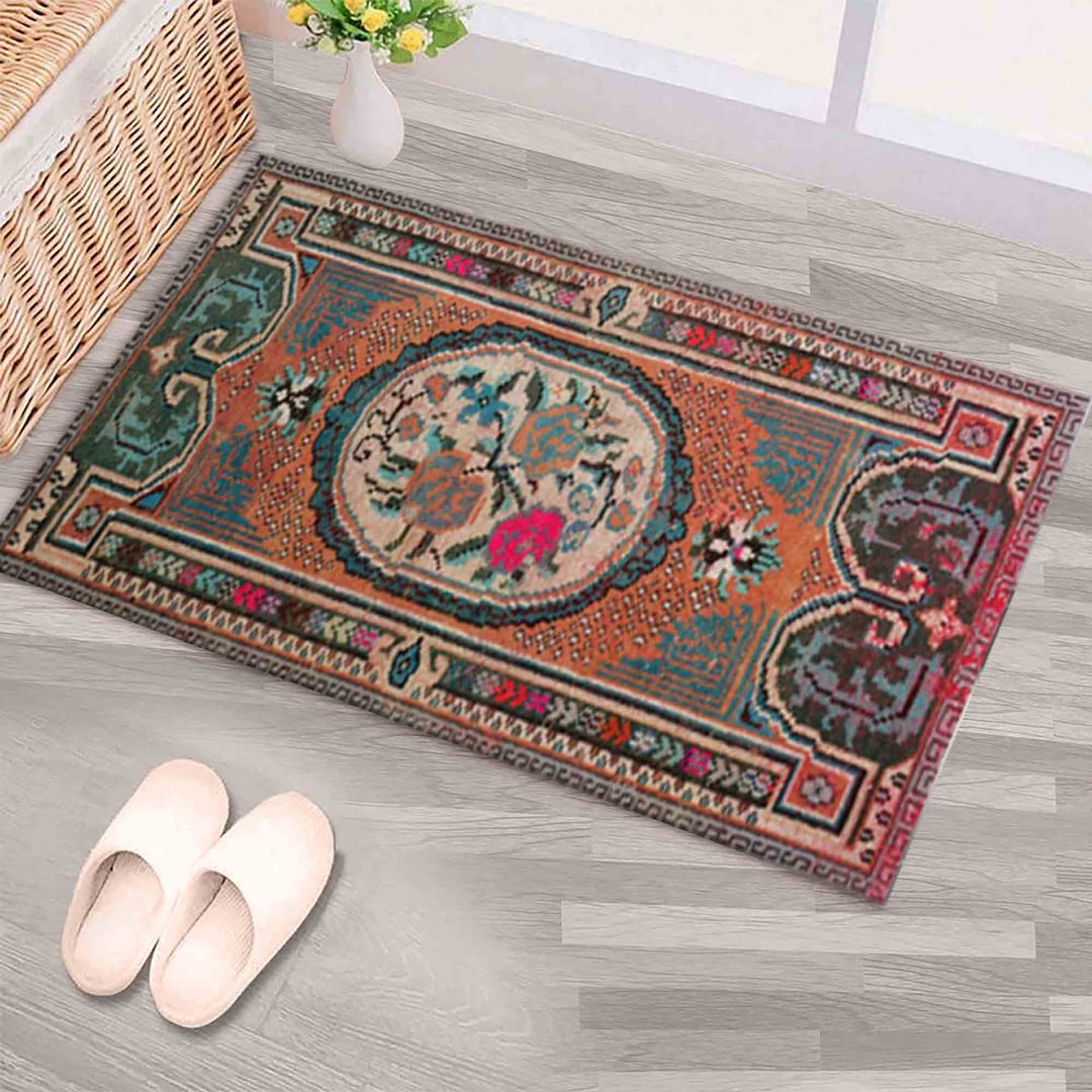 Pretty Rugs Patterns Rose Pattern Rug, Pink Rug, Floral Pattern Rug, Turkish Stye Rugs ...