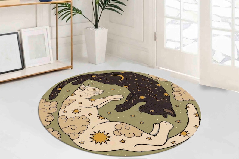 Cat Rug, Minimal Rug, Modern Rugs, Animal Rugs, Cool Rug, Easy To Clean Rug, Large Rug, Thick Rug, Small Rug, Salon Decor Rug, Pet Mat, image 3