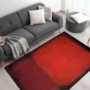 Mark Rothko Rug, Minimal Rugs, Modern Rug, Reproduction Rugs, Salon Rug, Non Slip Rug, Small Rug, Accent Rug, Bath Rug, Chenille Rug, image 1