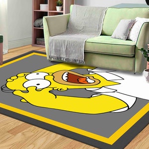 Bedroom Rug, Easy to Clean Rug, Luxury Rug, Non-Slip Carpet, Modern Rugs, Yellow Rug, Simpsons Rugs, Decorative Rug, Salon Rug, image 2