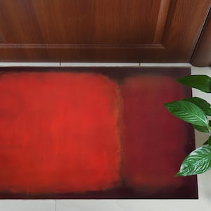 Mark Rothko Rug, Minimal Rugs, Modern Rug, Reproduction Rugs, Salon Rug, Non Slip Rug, Small Rug, Accent Rug, Bath Rug, Chenille Rug, image 5
