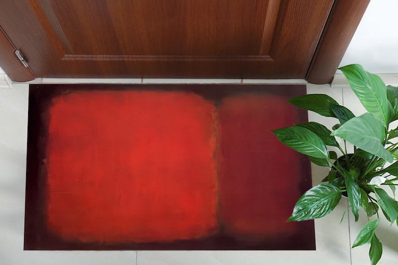 Mark Rothko Rug, Minimal Rugs, Modern Rug, Reproduction Rugs, Salon Rug, Non Slip Rug, Small Rug, Accent Rug, Bath Rug, Chenille Rug, image 5