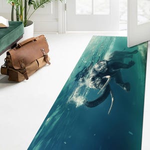 Elephant Rugs, Kids Room Rug, Underwater Rug, Animal Rugs, Personalized Gifts, Non Slip Rug, Home Decor Rug, Bathroom Rug, Area Rug, image 6