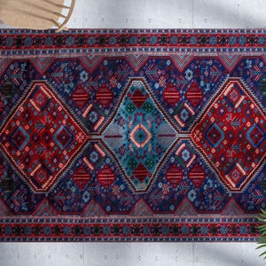 Burgundy Rugs, Medallion Pattern Rugs, Ethnic Pattern Rug, Oushak Rug, Turkish Rug, Kitchen Rug, Outdoor Rug, Living Room Rug, image 1