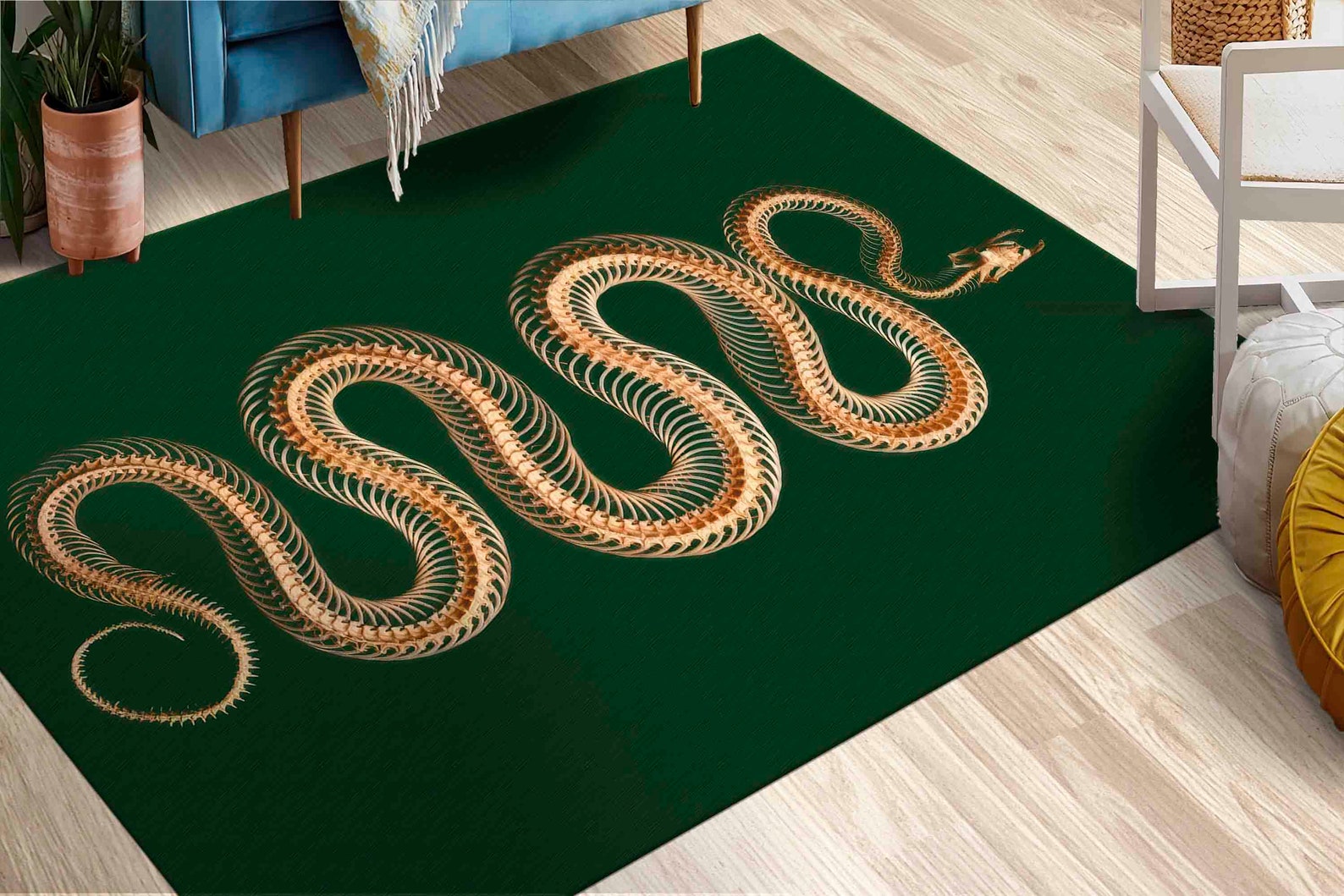 Snake Rug, Trendy Rug, Abstract Rugs, Modern Rug, Nursery Rug, Non-slip ...