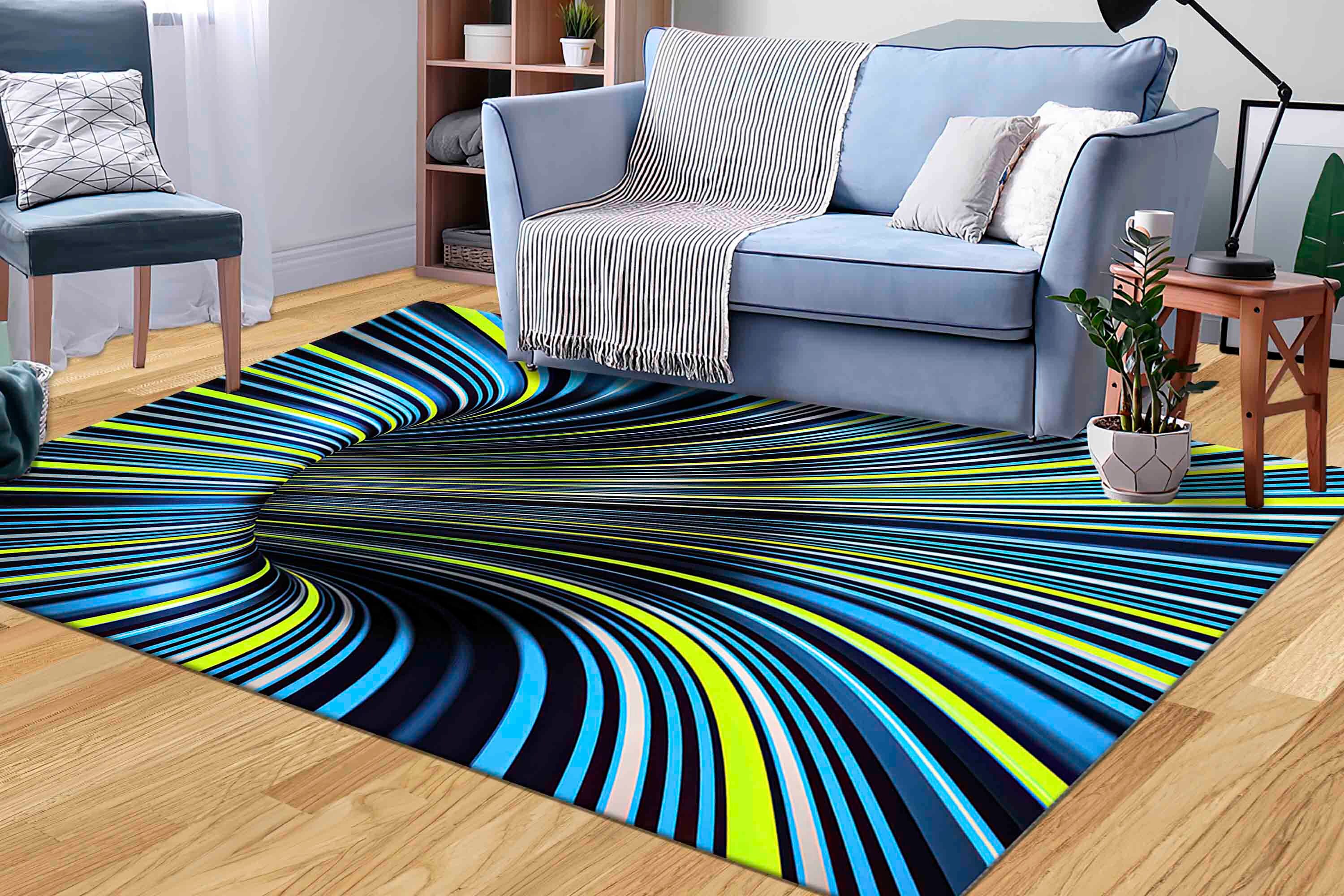 Visual Effects Rugs Optical Illusion Rugs, Vortex Rug, 3D Effect Rug, Modern Rug, Car Mat ...