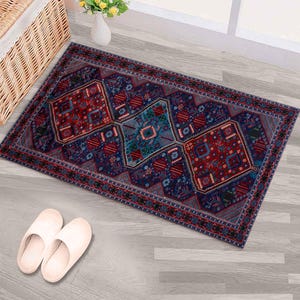 Burgundy Rugs, Medallion Pattern Rugs, Ethnic Pattern Rug, Oushak Rug, Turkish Rug, Kitchen Rug, Outdoor Rug, Living Room Rug, image 5