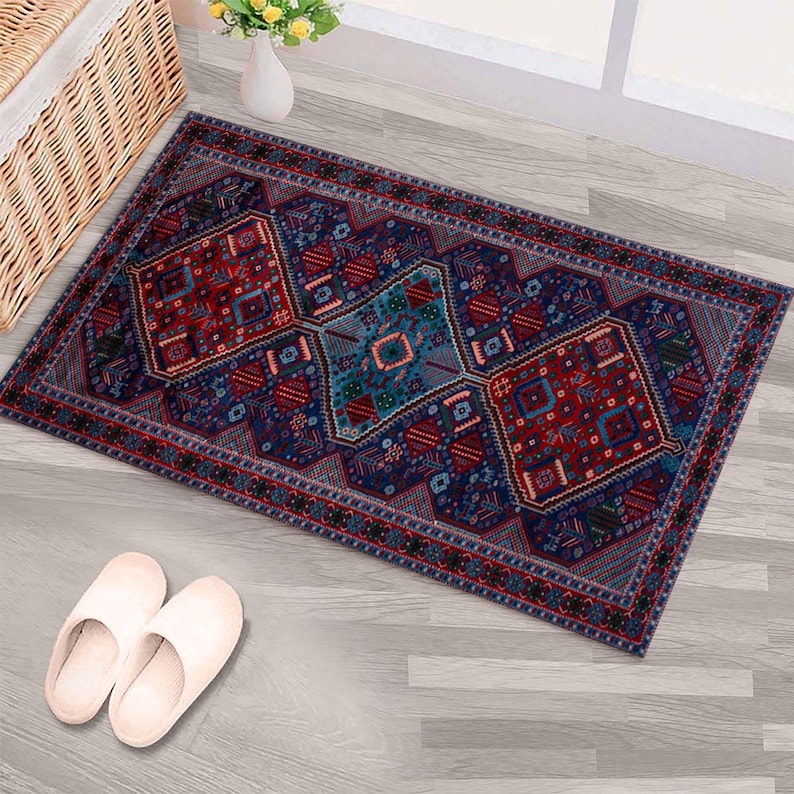 Burgundy Rugs, Medallion Pattern Rugs, Ethnic Pattern Rug, Oushak Rug, Turkish Rug, Kitchen Rug, Outdoor Rug, Living Room Rug, image 5