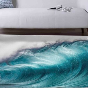 Water Wave Rugs, Ocean Rugs, Blue Rug, Landscape Rugs, Step Rug, Non-Slip Carpet, Kitchen Rug, Bathroom Rug, Classic Rug, Door Mat, image 3