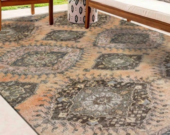 Decorative Rug, Stair Rug, Pattern Rug, Gift For Him, Anatolian Rugs, Orange Rugs, Turkish Rug, Kitchen Rug, Salon Rug, Wedding Rug,