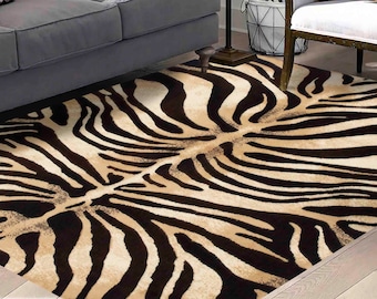 Zebra Rug, Black Rugs, Abstract Rugs, Modern Rugs, Round Rug, 3D Printeds Rug, Colorful Rug, Living Room Rug, Customs Rug, Wedding Rug,