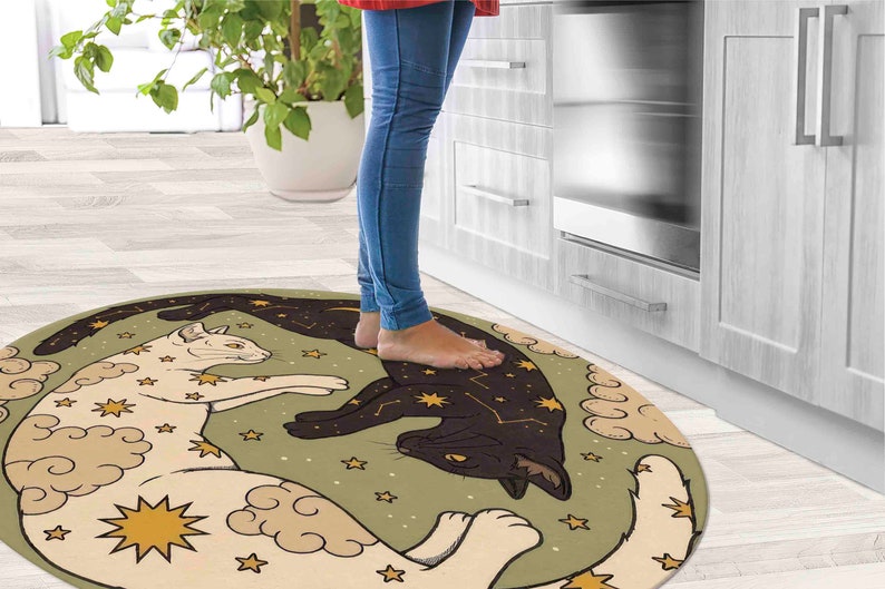Cat Rug, Minimal Rug, Modern Rugs, Animal Rugs, Cool Rug, Easy To Clean Rug, Large Rug, Thick Rug, Small Rug, Salon Decor Rug, Pet Mat, image 6