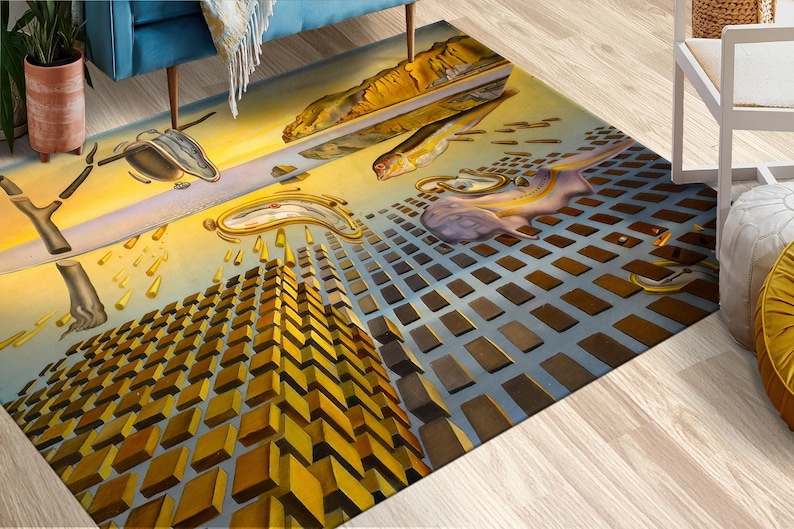 Salvador Dali Rug, Disintegration of Perseverance Rug, Surreal Rug ...
