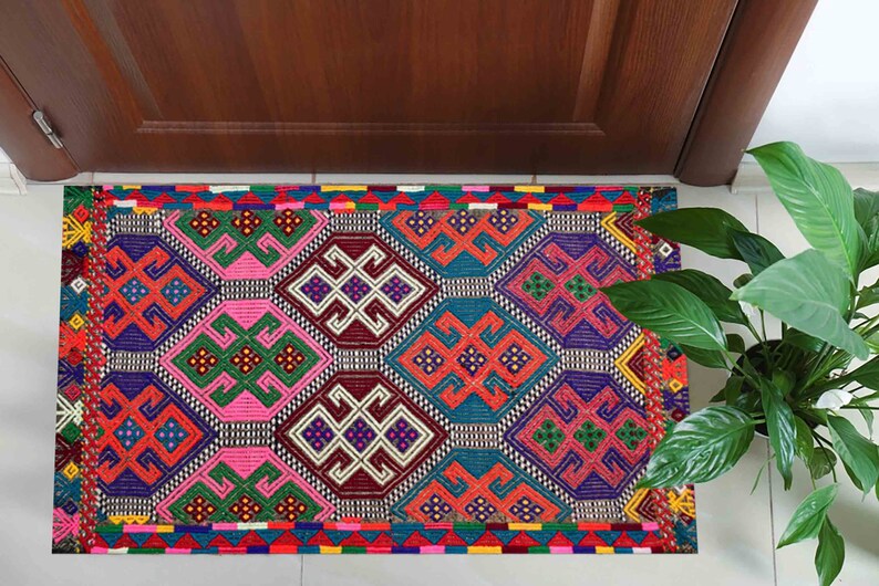 Colorful Rug, Pink Rugs, Navajo Rugs, Farmhouse Decor Rug, Turkish Rug, Bridesmaid Gift, Personalized Rug, Saloon Rug, Vidi Color Rug, imagen 5