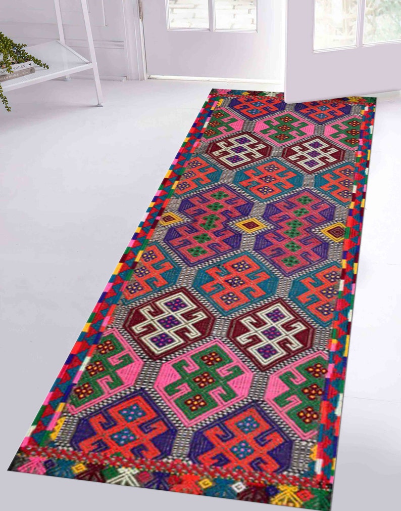 Colorful Rug, Pink Rugs, Navajo Rugs, Farmhouse Decor Rug, Turkish Rug, Bridesmaid Gift, Personalized Rug, Saloon Rug, Vidi Color Rug, imagen 3