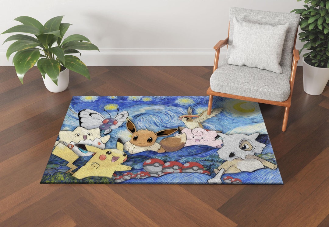 Astroy Boy Rug Starry Sky Rug, Cartoon Rug, Japanese Rug, Van Gogh Rug, Boy Room Rug ...