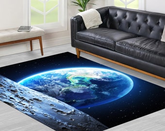 Cool Rug, Pet Friendly Rug, Round Rug, Personalized Gifts, Landscape Rugs, Starry Sky Rugs, Earth Rug, Customs Rug, Saloon Rug, Man Cave Rug