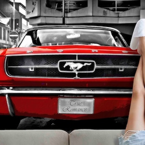 Ford Mustang Shelby Rugs, Shelby Rugs, Red Car Rug, Garage Rug, Machine Washable Rug, Corridor Rug, Saloon Rug, Thin Rug, Hallway Rug,