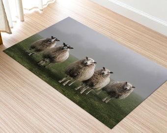 3D Printed Rug, Wedding Rug, Decorative Rug, Non-Slip Carpet, Animal Rug, Farmhouse Rug, Sheep Rug, Runner Rug, Decorative Rug, Outdoor Rug,