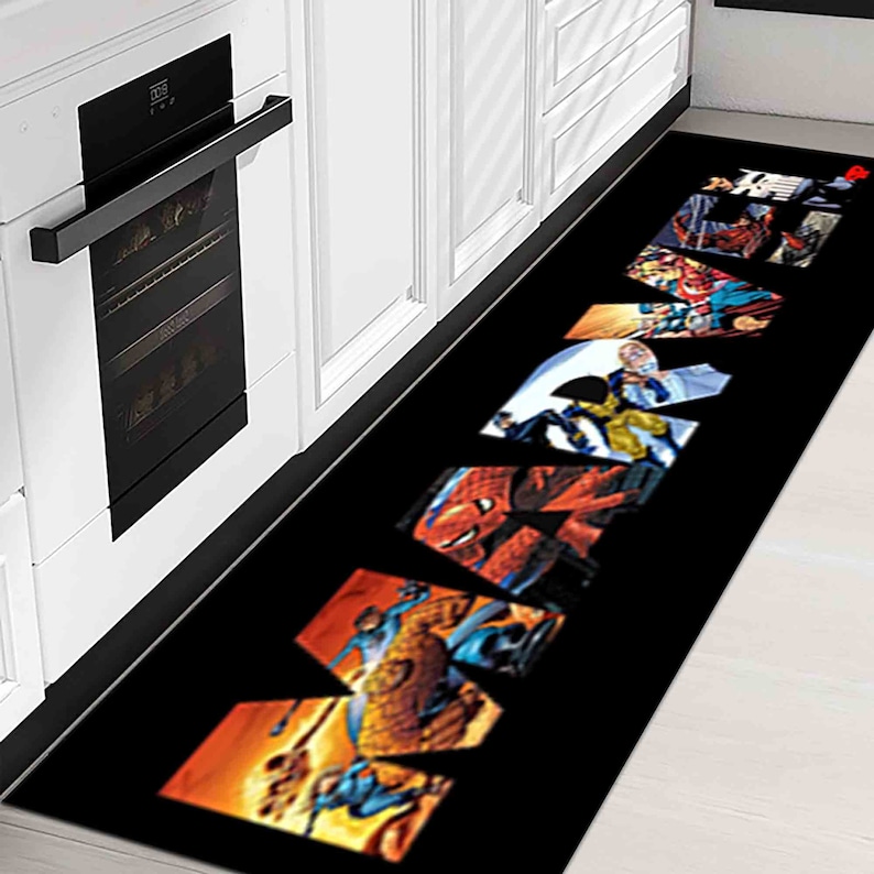 Personalized Rug, Cool Rug, 3D Printeds Rug, Housewarming Gift, Kids Rugs, Captain America Rugs, Marvel Rug, Kitchen Rug, Wedding Rug, imagen 5