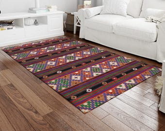 Vintage Design Rug, Green Rugs, Geometric Vintage Rug Pattern Rugs, Turkish Stye Rugs, Turkish Rug, Customs Rug, Step Rug,