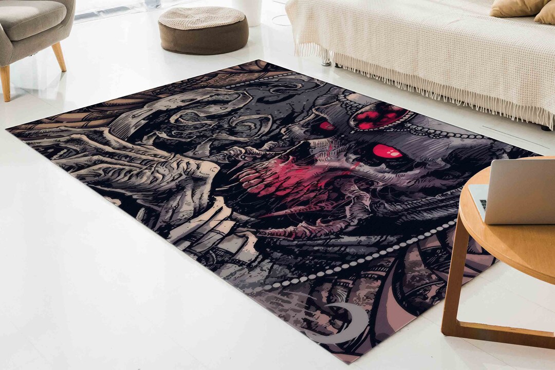 Horror Sticker Rug 3D Printed Rug, Decorative Rug, Living Room Rug, Non-slip Carpet ...