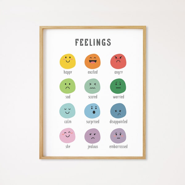 Feelings Chart - Etsy