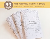 Kids Wedding Activity Book, Wedding Coloring Book, Kids Activity Book, Printable Wedding Coloring, Wedding Table Games, Wedding Favors