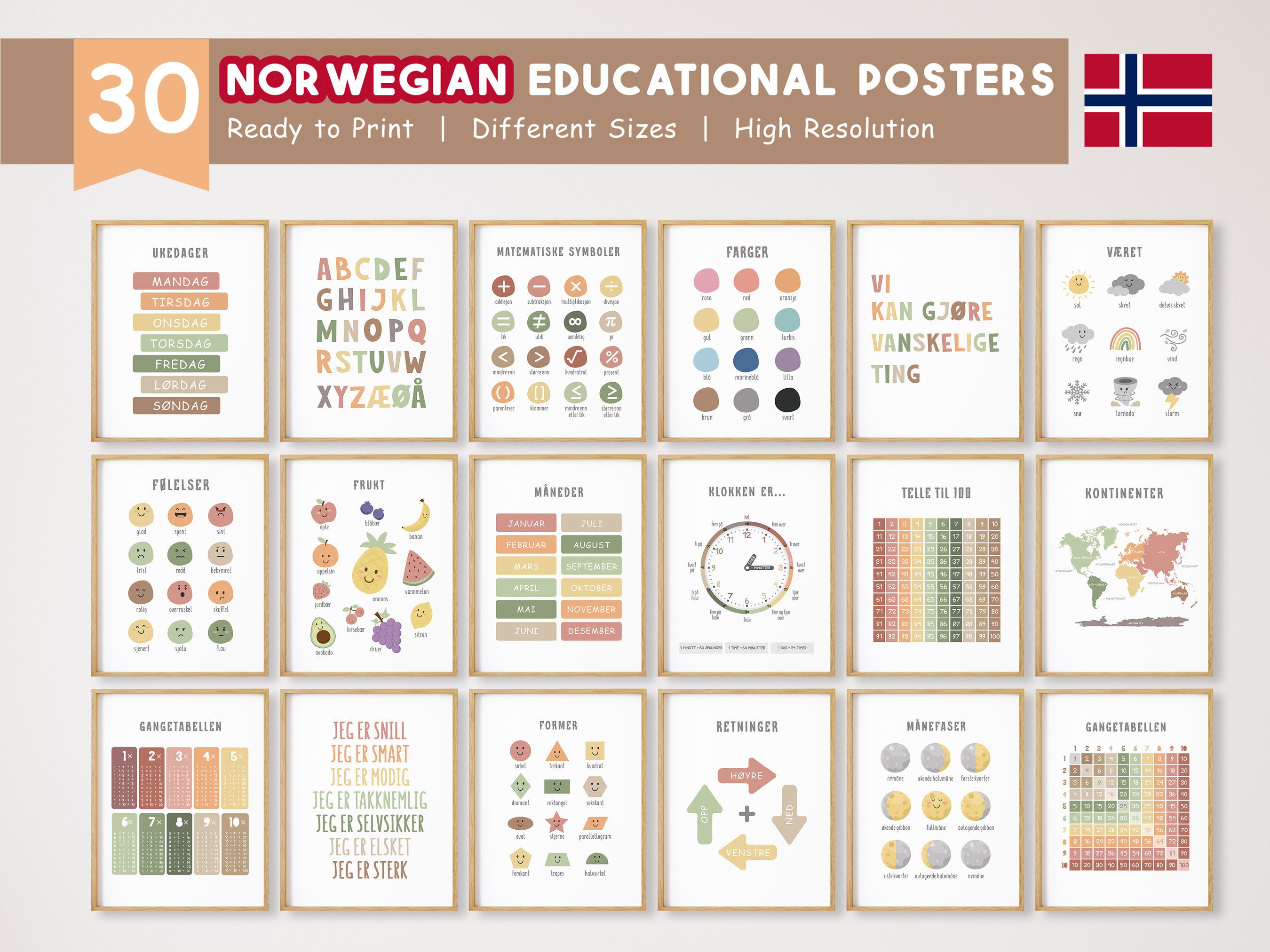 Educational Printables, Montessori Classroom, Kids Wall Art