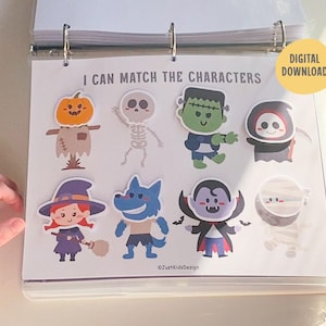 Halloween Busy Book Printable, Halloween Activity Book, Toddler Learning Binder, Halloween Coloring Pages, Halloween Kids Activity, Digital