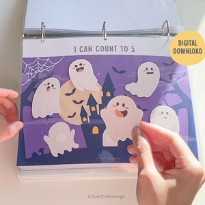 Halloween Busy Book Printable, Halloween Activity Book, Toddler Learning Binder, Halloween Coloring Pages, Halloween Kids Activity, Digital
